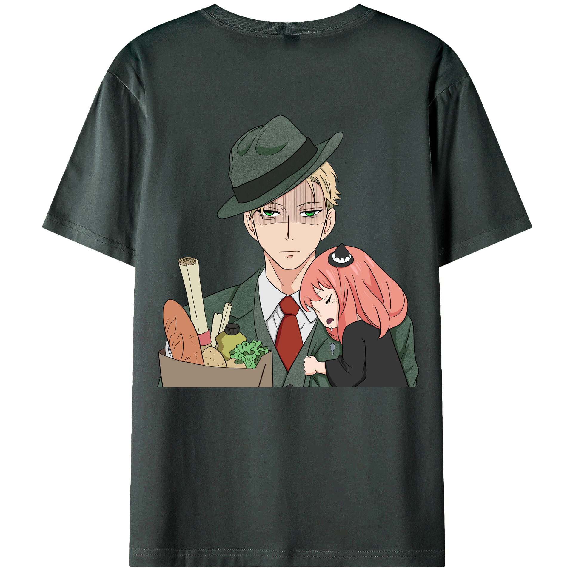 （画像用） SPY×FAMILY间谍家家酒 綿100％ メンズ半袖Tシャツ（バックプリント） 通気性